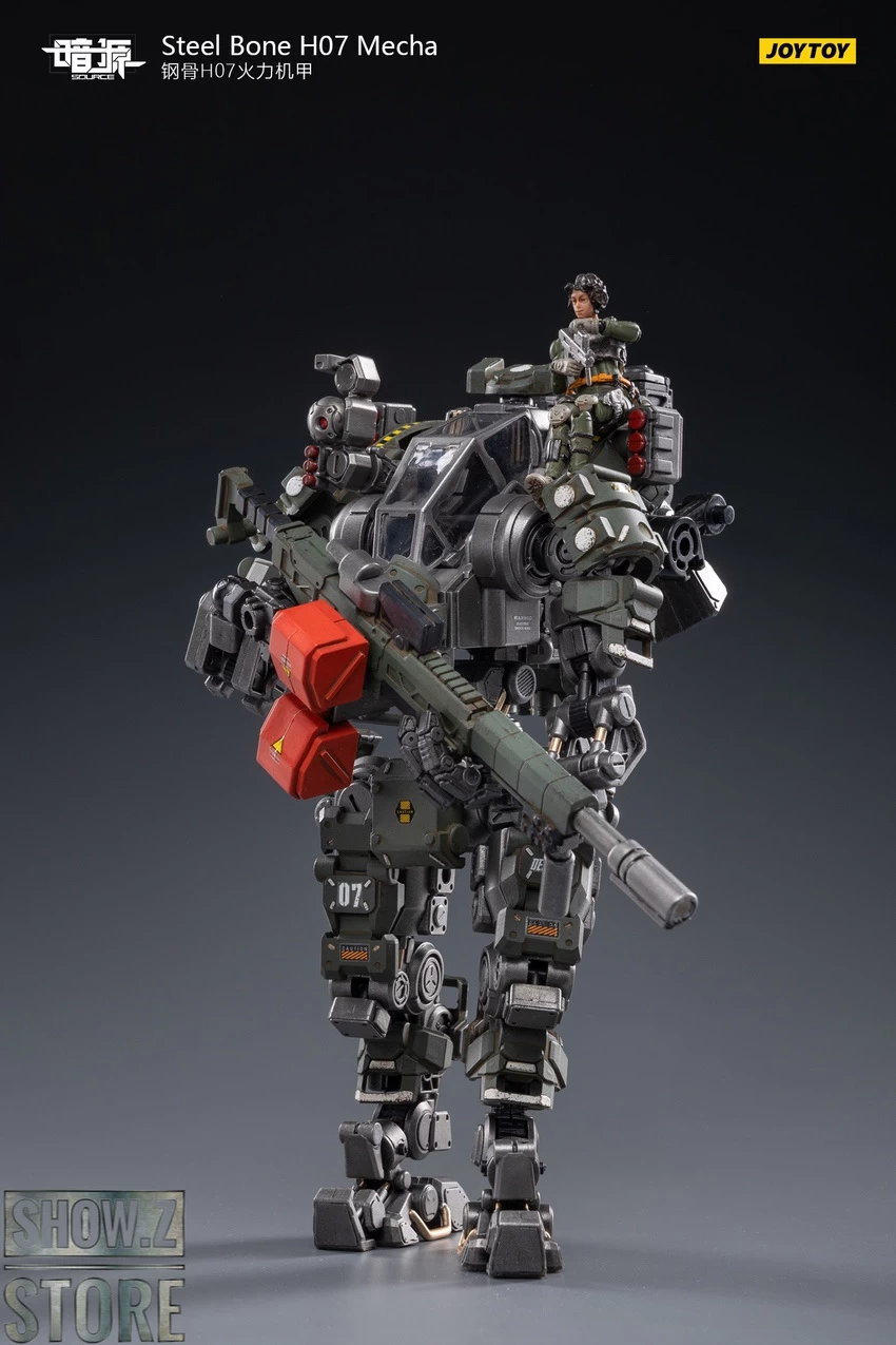 JoyToy Source 1/24 H07 Steel Bone Firepower Mecha Olive Version W/ Pilot 7 JoyToy Source 1/24 H07 Steel Bone Firepower Mecha Olive Version W/ Pilot - Image 5