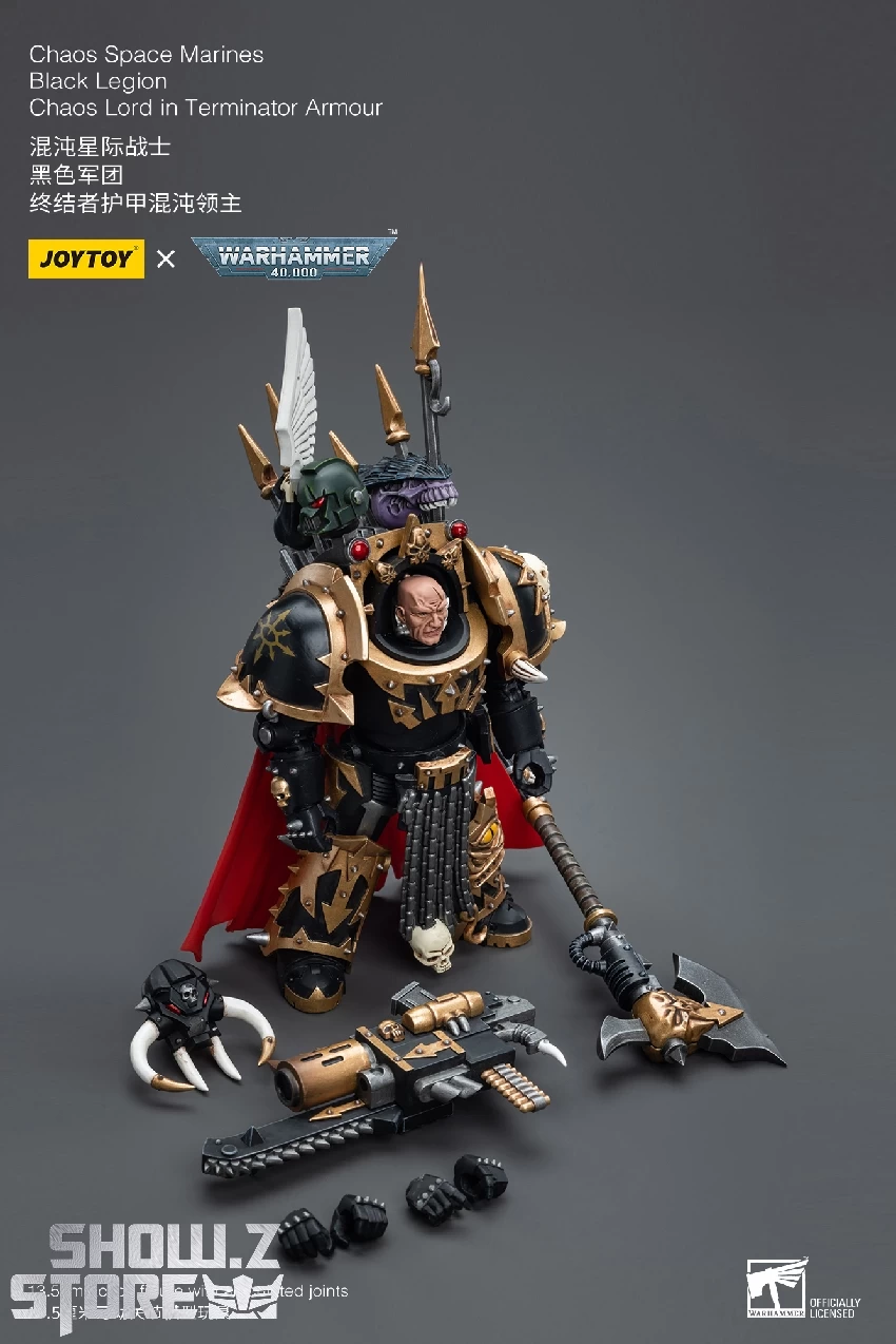 JoyToy Source 1/18 Warhammer 40K Chaos Space Marines Black Legion Chaos Lord In Terminator Armour 12 JoyToy Source 1/18 Warhammer 40K Chaos Space Marines Black Legion Chaos Lord In Terminator Armour - Image 10