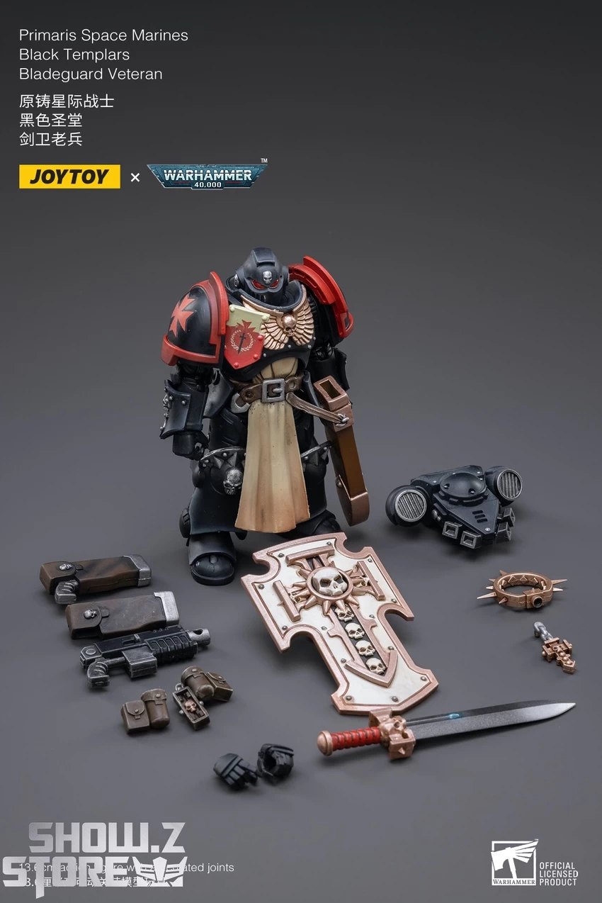 JoyToy Source 1/18 Warhammer 40K Black Templars Bladeguard Veteran 10 JoyToy Source 1/18 Warhammer 40K Black Templars Bladeguard Veteran - Image 8