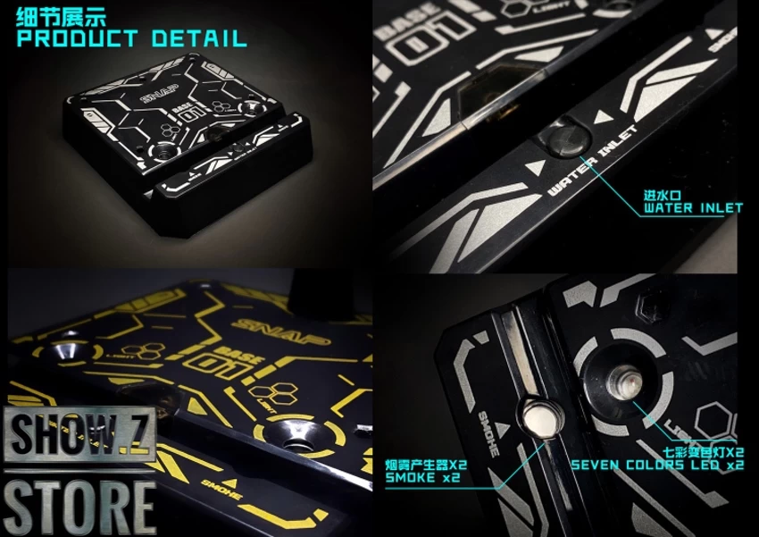 SNAP Remote Smoke Display Stand W/ LED Silver Version 12 SNAP Remote Smoke Display Stand W/ LED Silver Version - Image 10