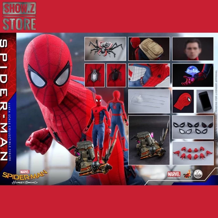 Hot Toys QS014 1/4 Spider-Man Homecoming Collectible Figure Standard Version 3 Hot Toys QS014 1/4 Spider-Man Homecoming Collectible Figure Standard Version