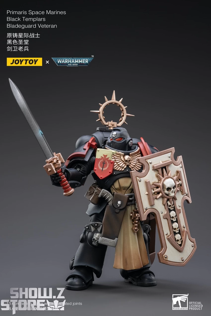 JoyToy Source 1/18 Warhammer 40K Black Templars Bladeguard Veteran 8 JoyToy Source 1/18 Warhammer 40K Black Templars Bladeguard Veteran - Image 6