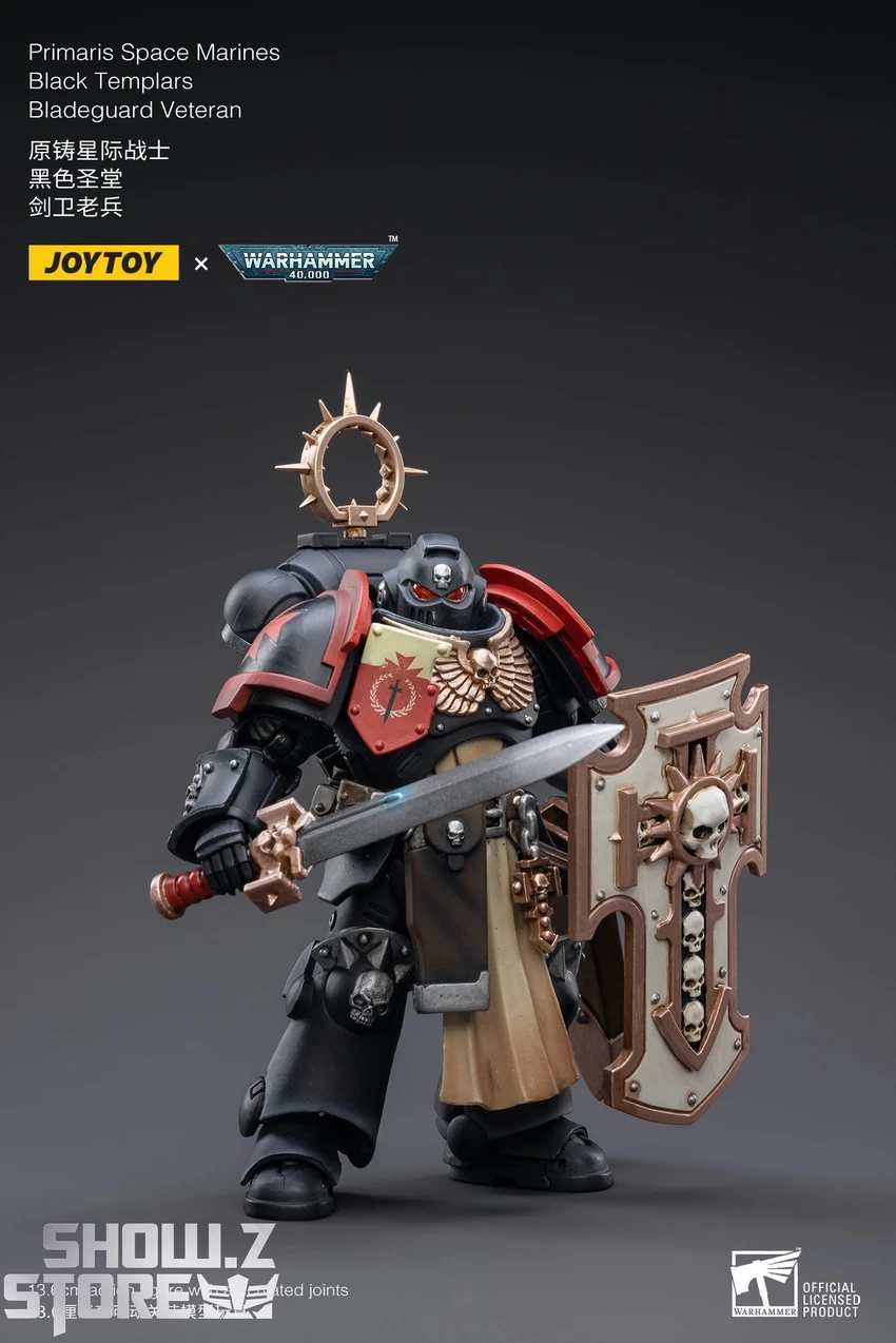 JoyToy Source 1/18 Warhammer 40K Black Templars Bladeguard Veteran 9 JoyToy Source 1/18 Warhammer 40K Black Templars Bladeguard Veteran - Image 7