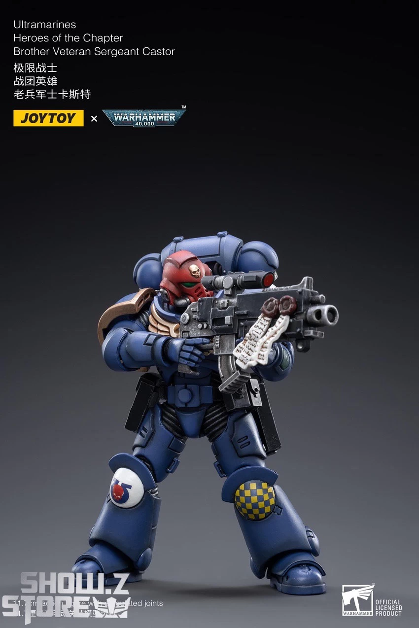 JoyToy Source 1/18 Warhammer 40K Ultramarines Heroes Of The Chapter Brother Veteran Sergeant Castor 5 JoyToy Source 1/18 Warhammer 40K Ultramarines Heroes Of The Chapter Brother Veteran Sergeant Castor - Image 3