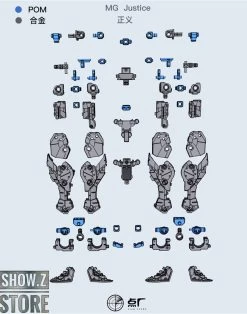 Point Factory Studio PFS02-2 Metal Parts For Bandai MG ZGMF-X09A Justice Gundam -Action Figures Store 9916c95103