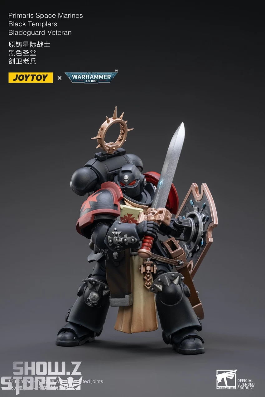 JoyToy Source 1/18 Warhammer 40K Black Templars Bladeguard Veteran 6 JoyToy Source 1/18 Warhammer 40K Black Templars Bladeguard Veteran - Image 4