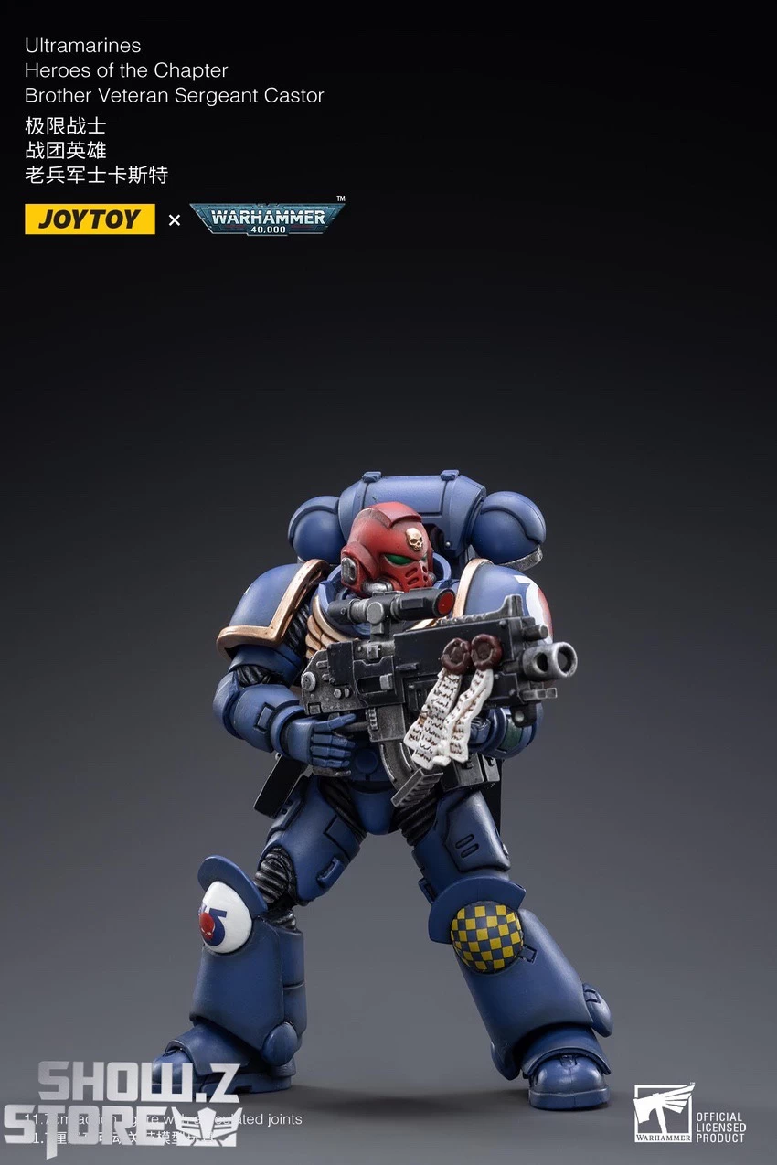 JoyToy Source 1/18 Warhammer 40K Ultramarines Heroes Of The Chapter Brother Veteran Sergeant Castor 6 JoyToy Source 1/18 Warhammer 40K Ultramarines Heroes Of The Chapter Brother Veteran Sergeant Castor - Image 4