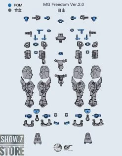 Point Factory Studio Metal Parts For Bandai MG ZGMF-X10A Freedom Gundam Ver. 2.0 -Action Figures Store d10d245c6a