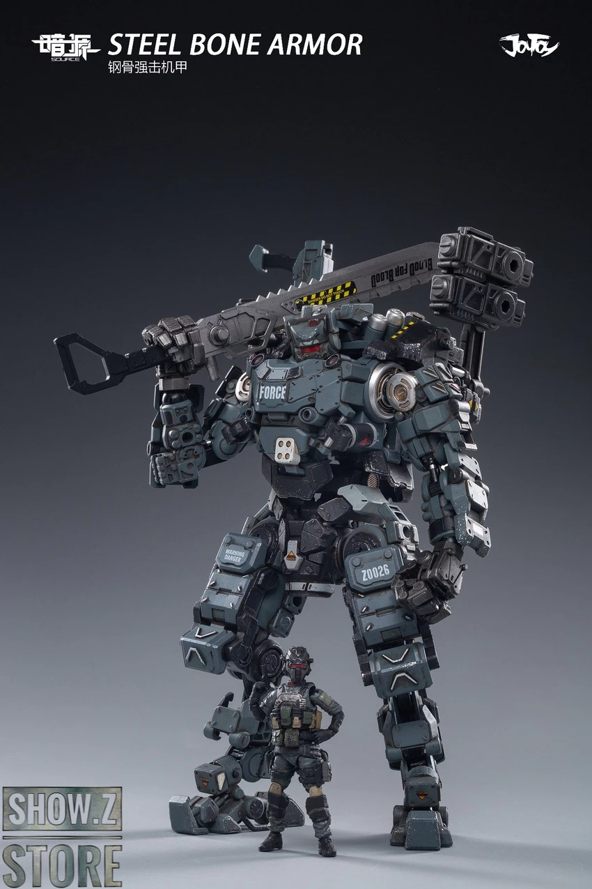 JoyToy Source 1/24 Steel Bone W/ Pilot Blue Grey Version 11 JoyToy Source 1/24 Steel Bone W/ Pilot Blue Grey Version - Image 9