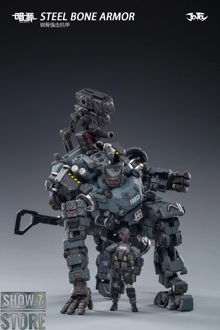 JoyToy Source 1/24 Steel Bone W/ Pilot Blue Grey Version 9 JoyToy Source 1/24 Steel Bone W/ Pilot Blue Grey Version - Image 7