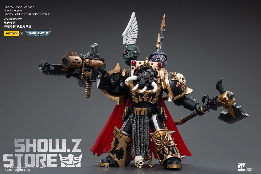 JoyToy Source 1/18 Warhammer 40K Chaos Space Marines Black Legion Chaos Lord In Terminator Armour 4 JoyToy Source 1/18 Warhammer 40K Chaos Space Marines Black Legion Chaos Lord In Terminator Armour - Image 2